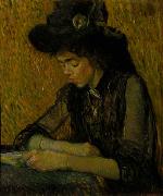 Pier Leone Ghezzi A reading lady oil painting